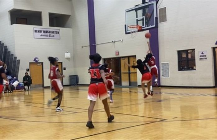  Going in for the layup!